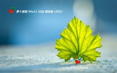 新萝卜家园win11免激活32位汉化去广告版v2022.02
